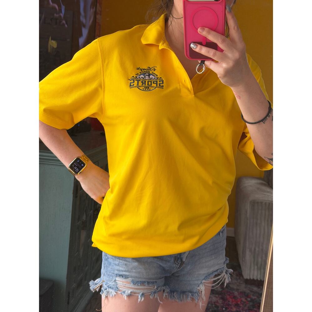 Nike Golf VTG Disney Wide World of Sports Polo Men’s M Yellow Embroidered Logo